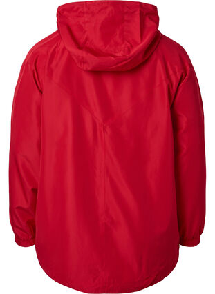 Short jacket with hood and adjustable bottom, Tango Red, Packshot image number 1