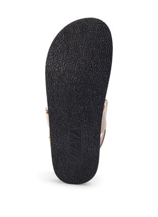 Wide fit leather sandal with adjustable straps, Irish Cream, Packshot image number 5