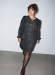 Short boucl&eacute; skirt with sequins, Black, Model image number 0