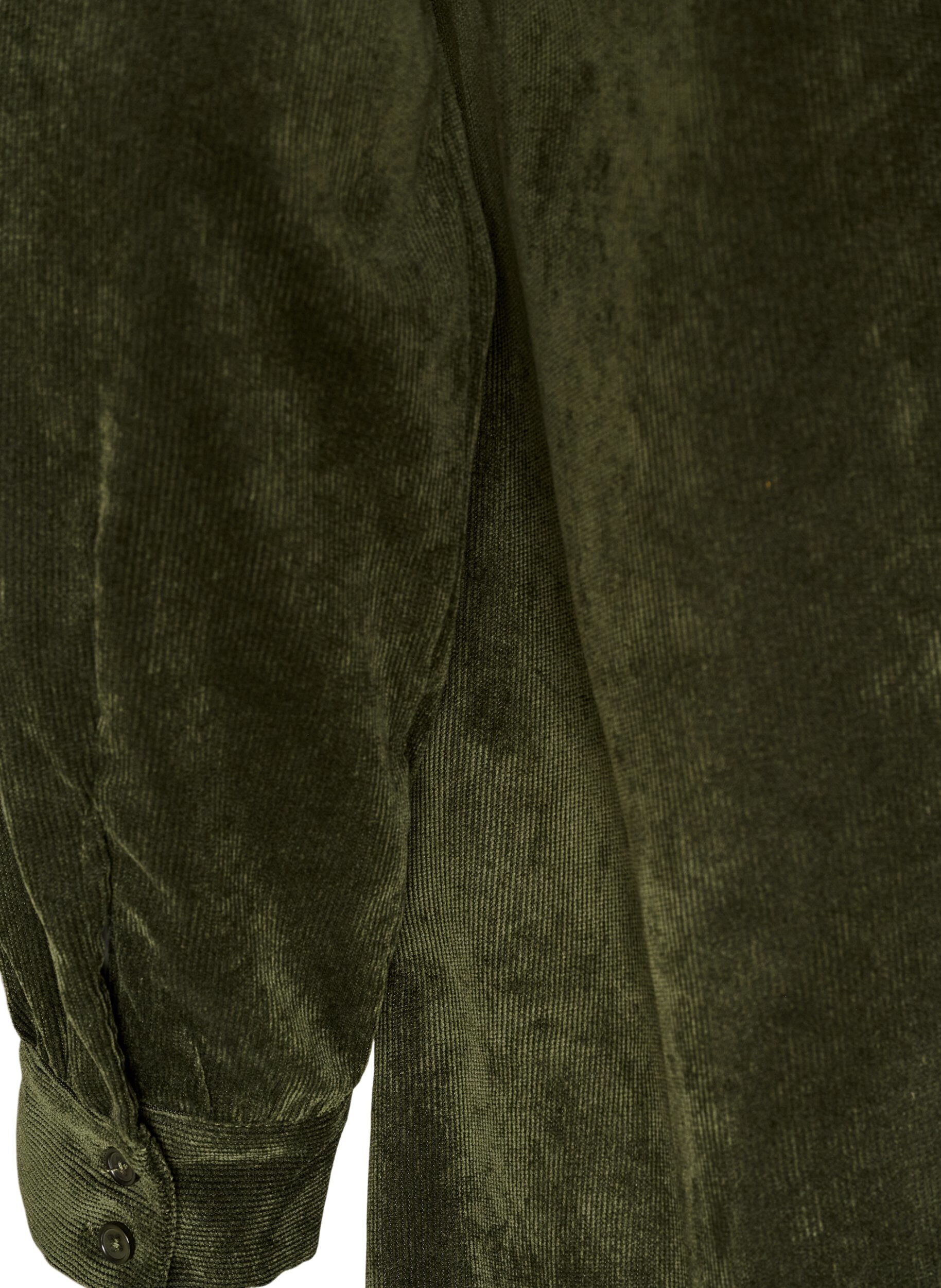 ZizzifashionCorduroy shirt dress with collar and button fastening, Green, Packshot image number 4