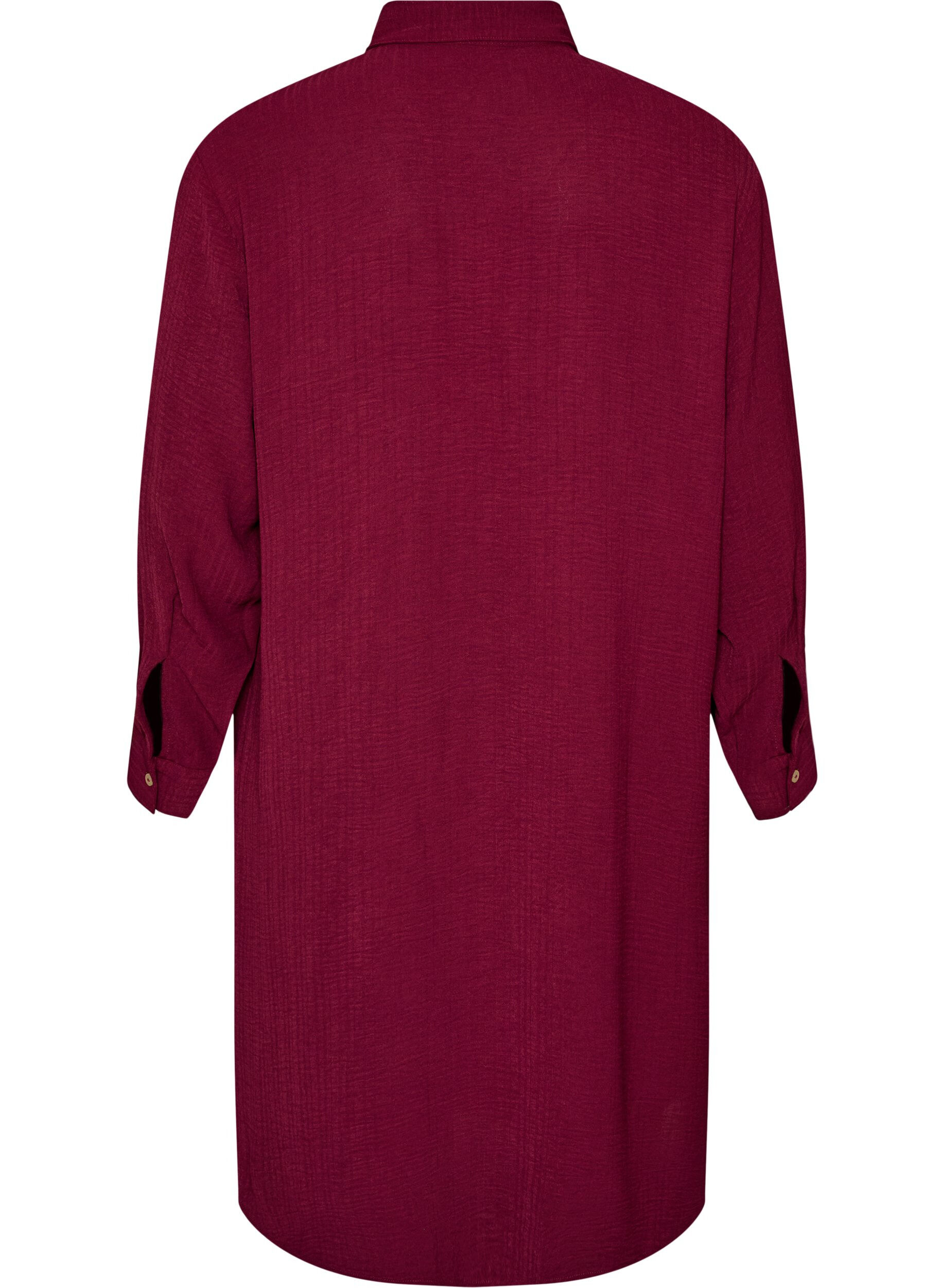ZizzifashionLong shirt with a light texture, Red, Packshot image number 1