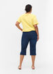 Close-fitting denim capris in cotton, Dark blue denim, Model image number 1