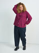 Cardigan in soft knit with gold-coloured buttons, Red, Model image number 1