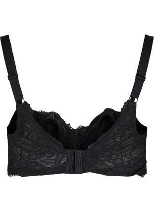 Underwire Emma bra with lace, Black, Packshot image number 1