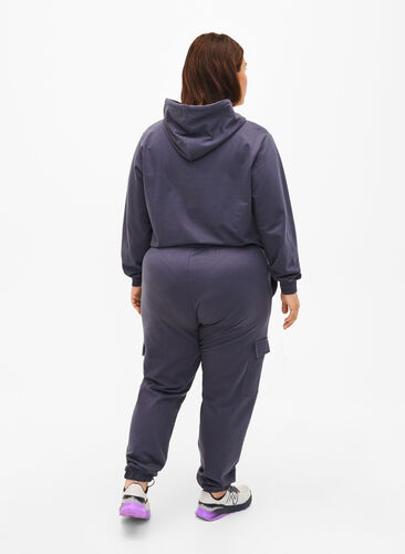 Sweatpants with cargo pockets, Ombre Blue, Model image number 1