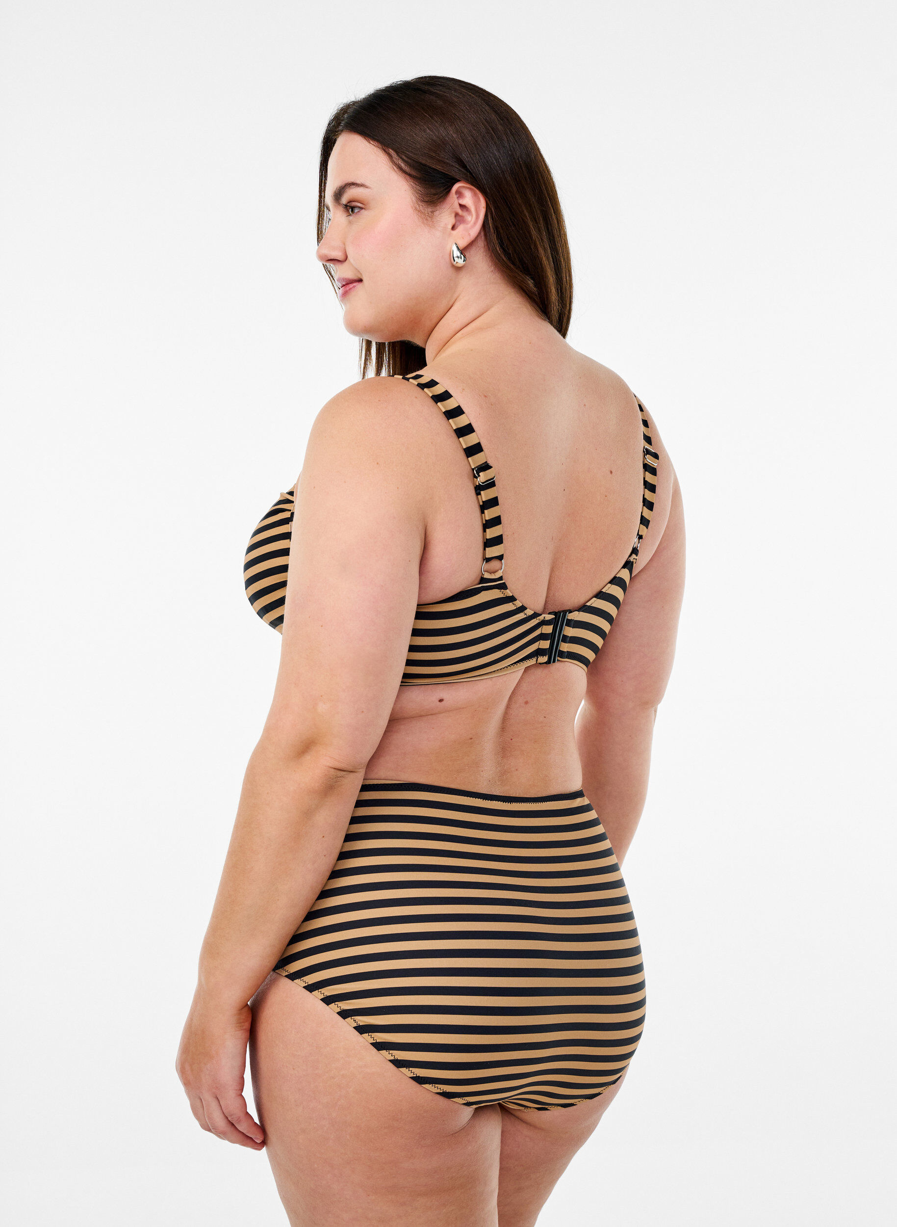 ZizzifashionBikini top with underwire and pattern, Brown, Model image number 2