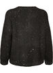 Cardigan with sequins and buttons, Black, Packshot image number 1