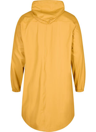Rain jacket with hood and button fastening, Spruce Yellow, Packshot image number 1