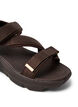 Comfortable sandal with Velcro and arch support, Brown, Packshot image number 3