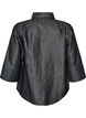 Denim shirt with glitter thread and 3/4 sleeves, Dark Grey, Packshot image number 1