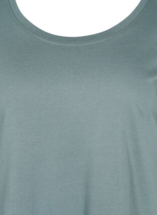 Short sleeved t-shirt with adjustable bottom, Balsam Green, Packshot image number 2