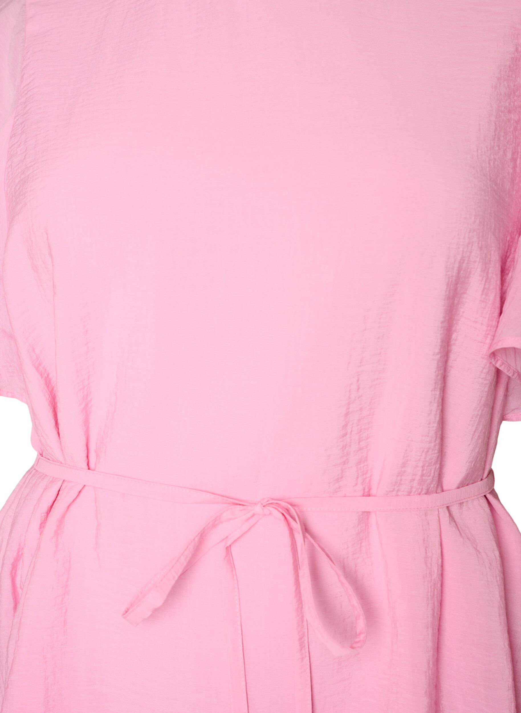 ZizzifashionAnkle-length dress with flutter sleeves and tie-waist, Pink, Packshot image number 2