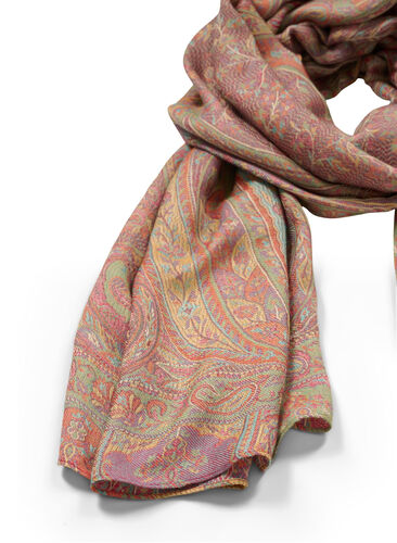 Scarf with a paisley print, Pastel Paisley, Packshot image number 1