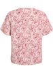 Short-sleeved blouse with round neck, Rose, Packshot image number 1