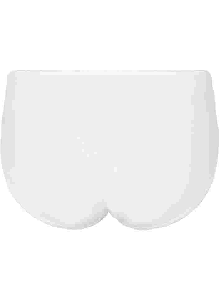 3-pack high waist cotton briefs, Bright White, Packshot image number 1