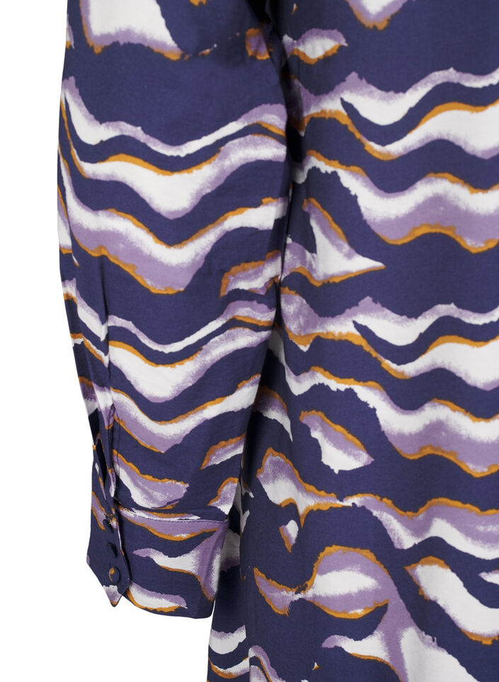 Knee-length dress with print and A-shape, Naval Academy AOP, Packshot image number 3