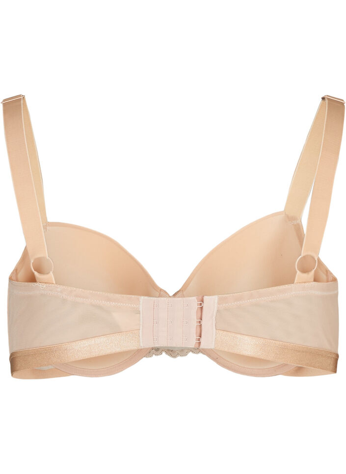 Molded bra with mesh, Beige, Packshot image number 1