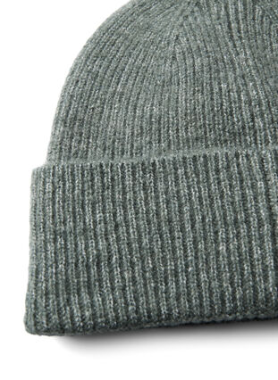 Knitted beanie with wool, Balsam Green, Packshot image number 2