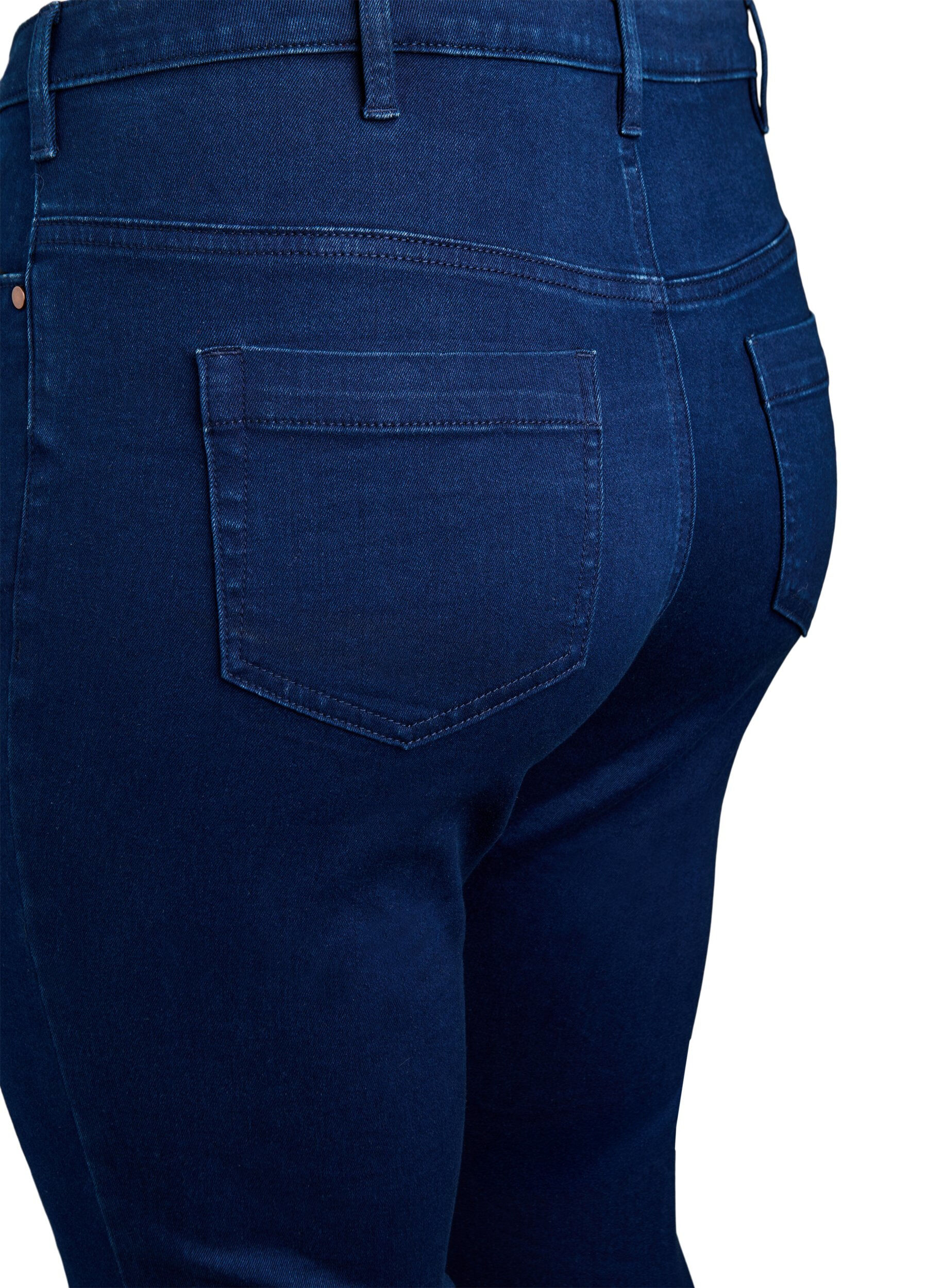 Zizzifashion High-waisted Amy capri jeans with super slim fit, Blue, Packshot image number 3