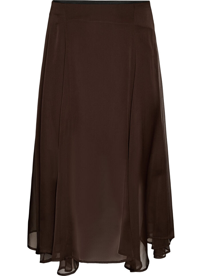 A-line midi skirt, Brown, Packshot image number 1