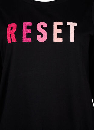 Sweatshirt with text, Black W. Reset, Packshot image number 2