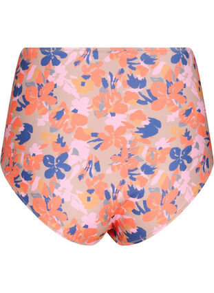 Extra high-waisted bikini bottom with print, Retro Flower, Packshot image number 1