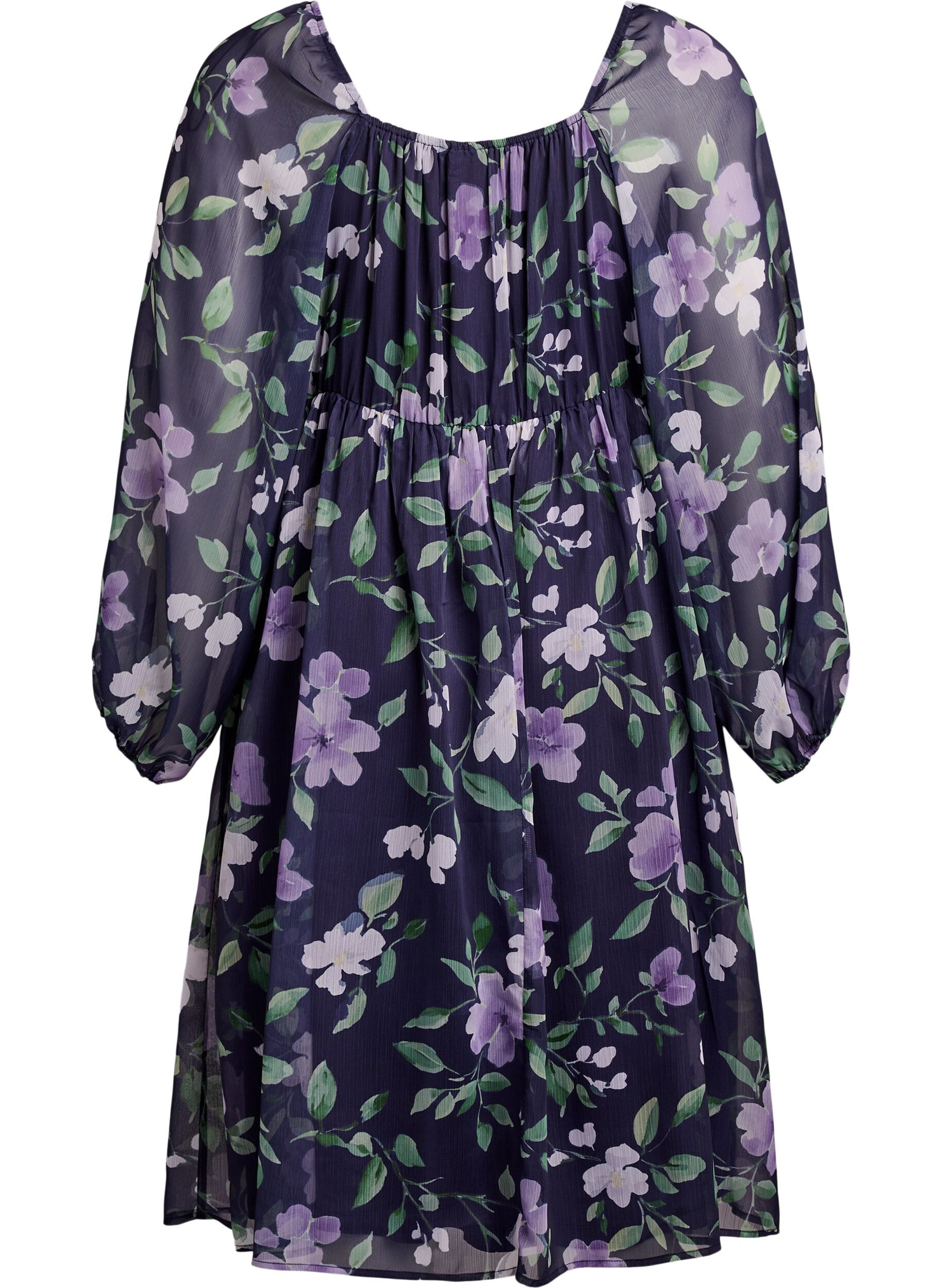 ZizzifashionChiffon party dress with long sleeves, Blue, Packshot image number 1