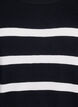 Striped knit top with short sleeves, Black, Packshot image number 2