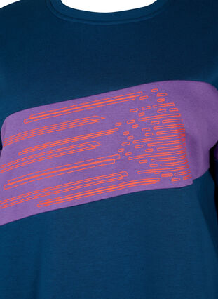Sweatshirt with sporty print, Blue Wing Teal Comb, Packshot image number 2