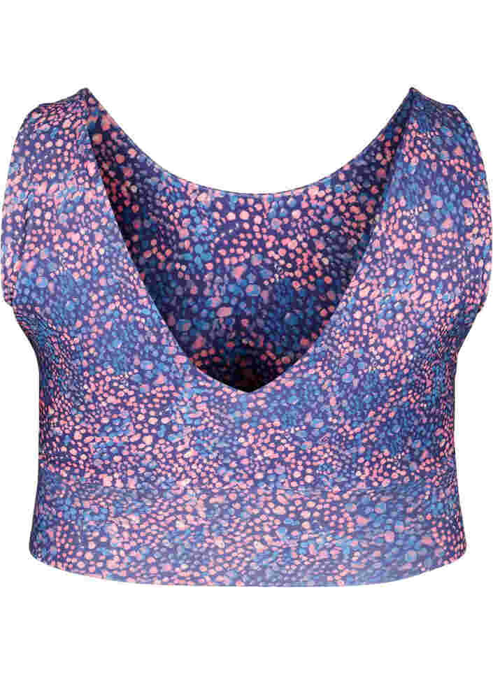 Printed sports bra, Night Sky Dot AOP, Packshot image number 1