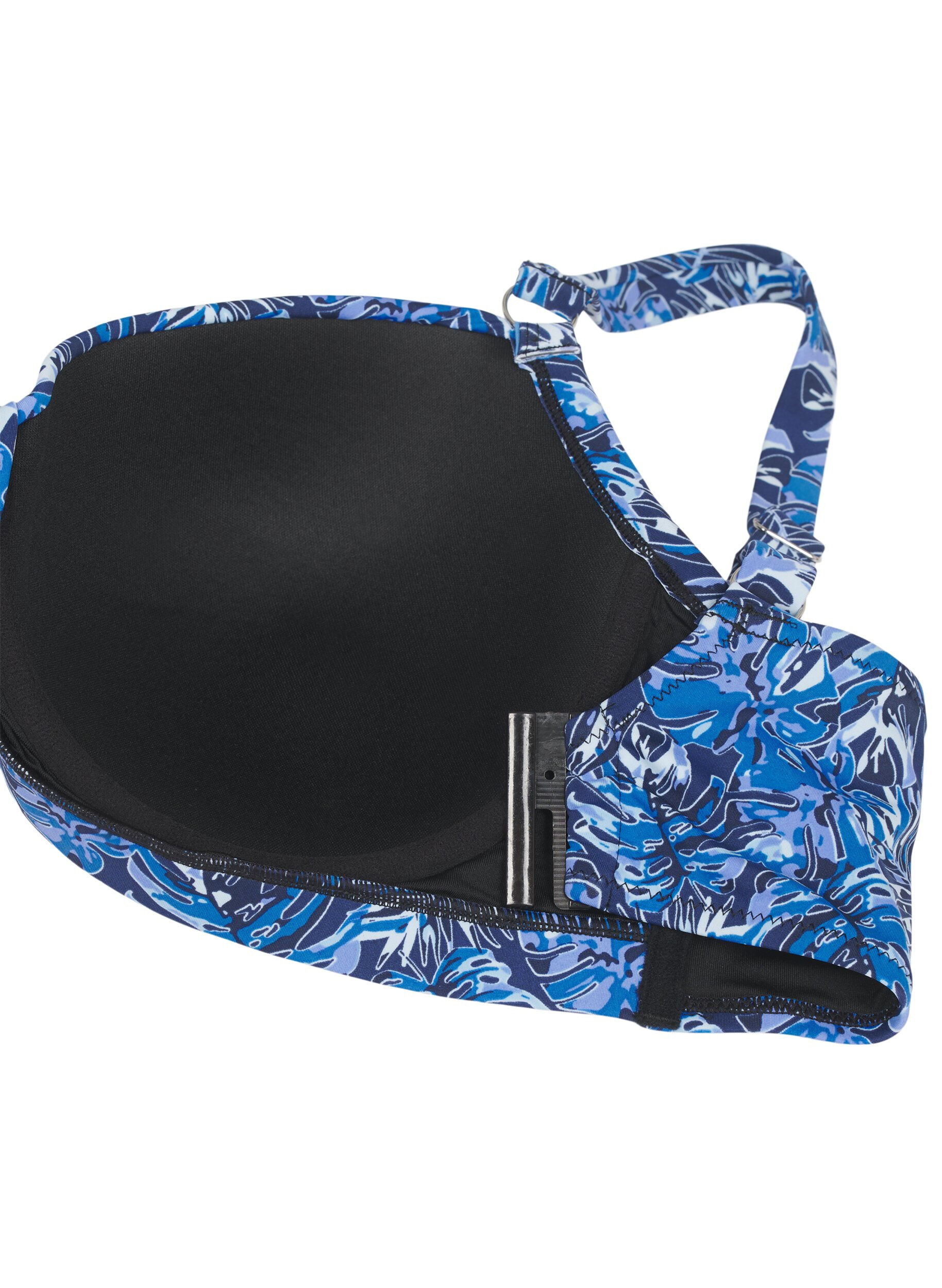 ZizzifashionBikini top with underwire and pattern, Blue, Packshot image number 3