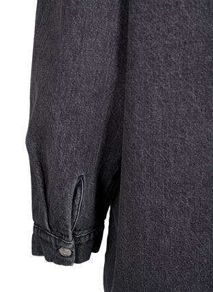 Loose-fitting denim jacket with buttons, Grey Denim, Packshot image number 4