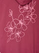 Hoodie with zipper and back print, Red, Packshot image number 3