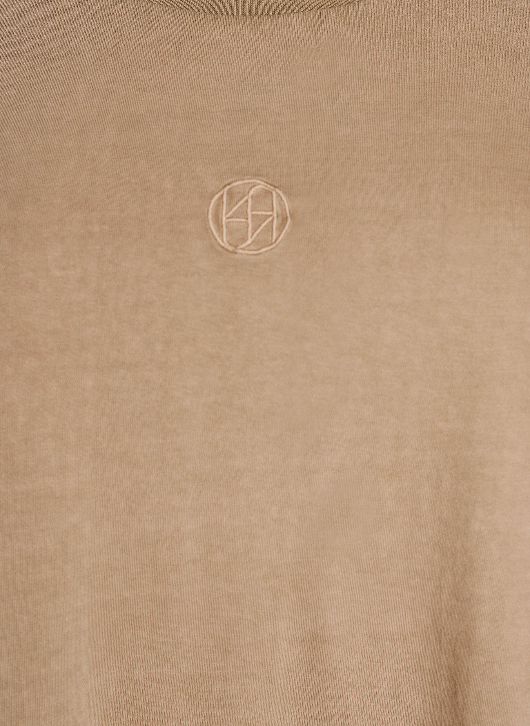 Zizzifashion T-shirt in organic cotton with a washed look, Beige, Packshot image number 2