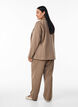 Loose trousers with high waist, Brown, Model image number 1