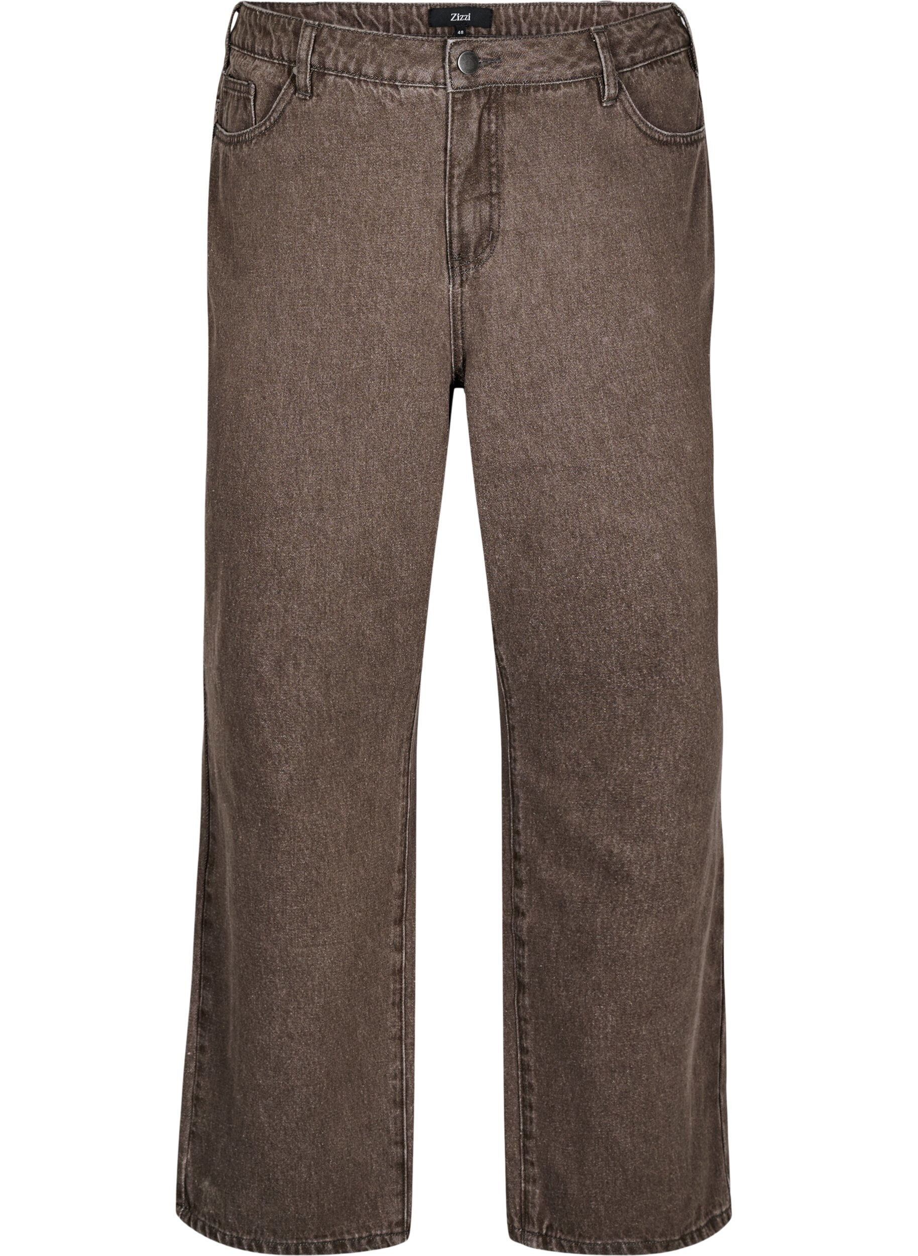 Straight fit jeans in coloured denim