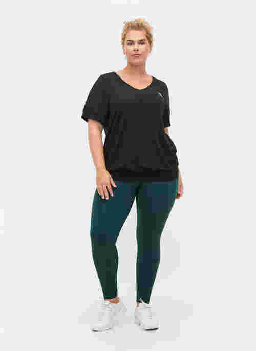 Workout leggings with ribbed structure