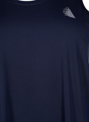 Plain-coloured sports top with round neck, Night Sky, Packshot image number 2