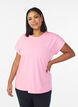 Solid-coloured training T-shirt, Pink, Model image number 0
