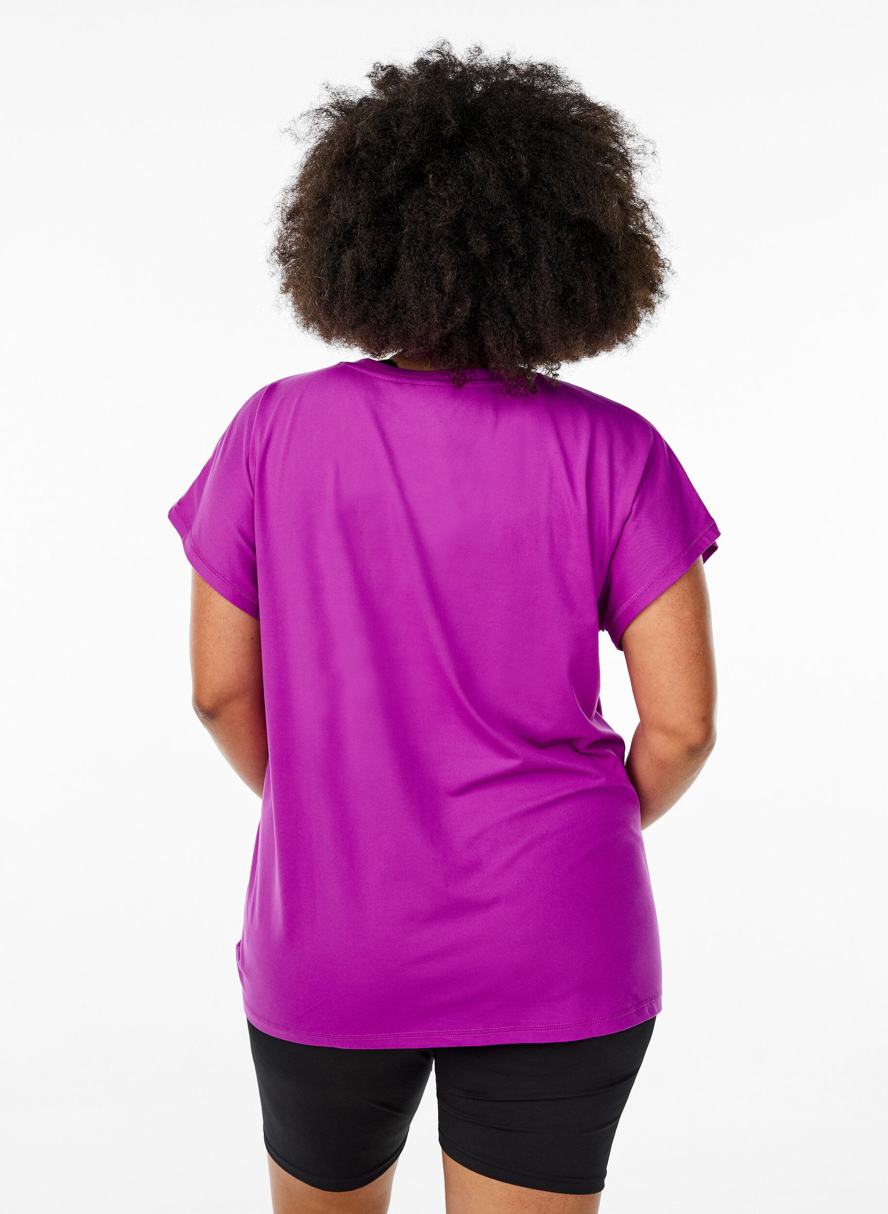Zizzifashion Solid-coloured training T-shirt, Purple, Model image number 2