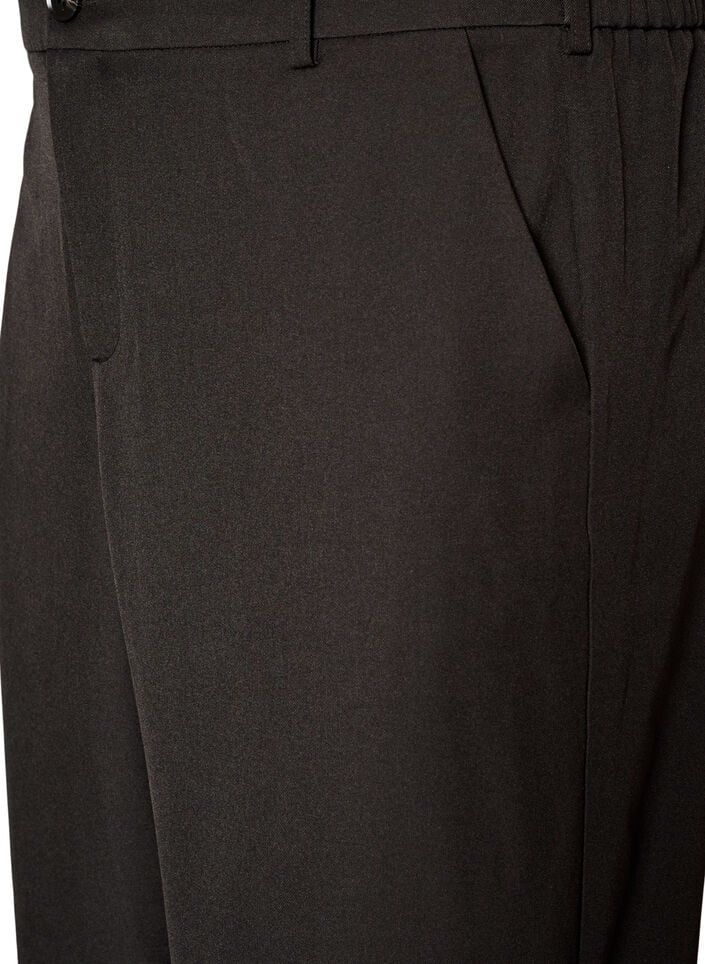High-waisted barrel fit trousers, Black, Packshot image number 2
