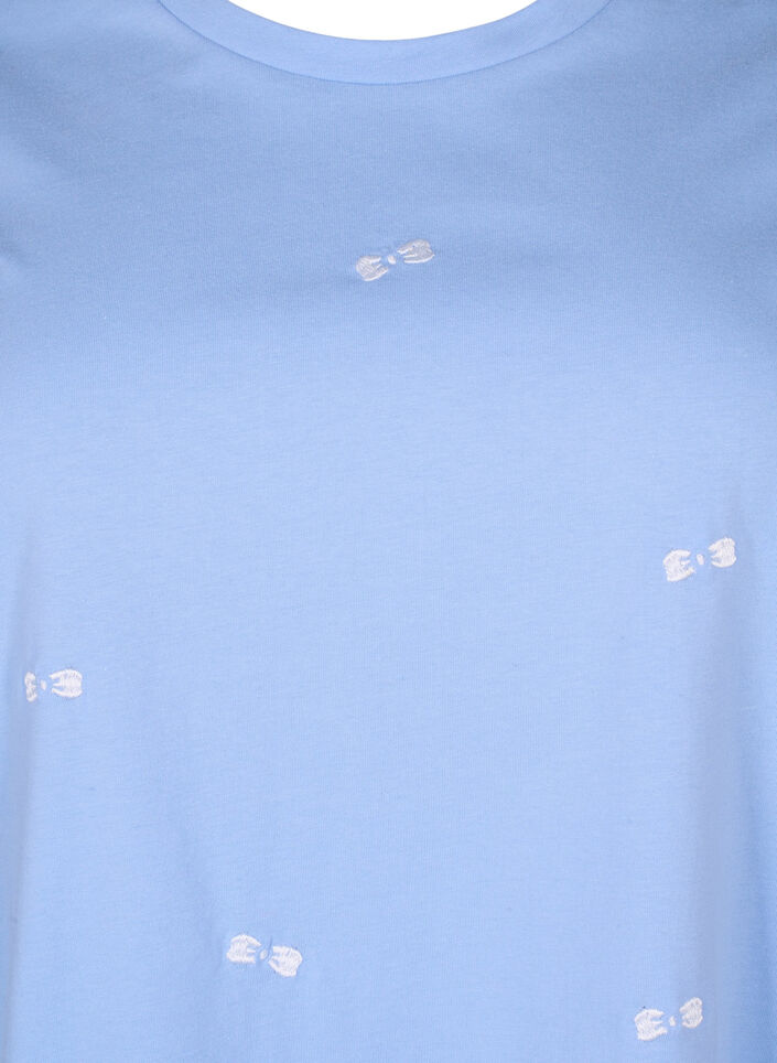 Organic cotton T-shirt with bows, Serenity W. Bow Emb., Packshot image number 2