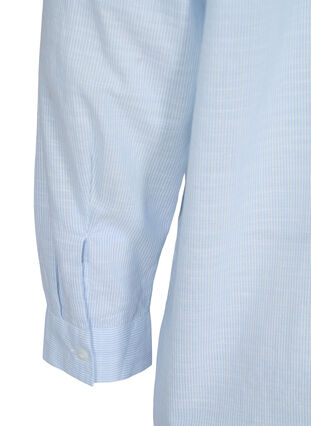 Striped nightdress in cotton, White w. Blue Stripe, Packshot image number 3