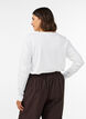 Long-sleeved basic T-shirt with a round neck, White, Model image number 2
