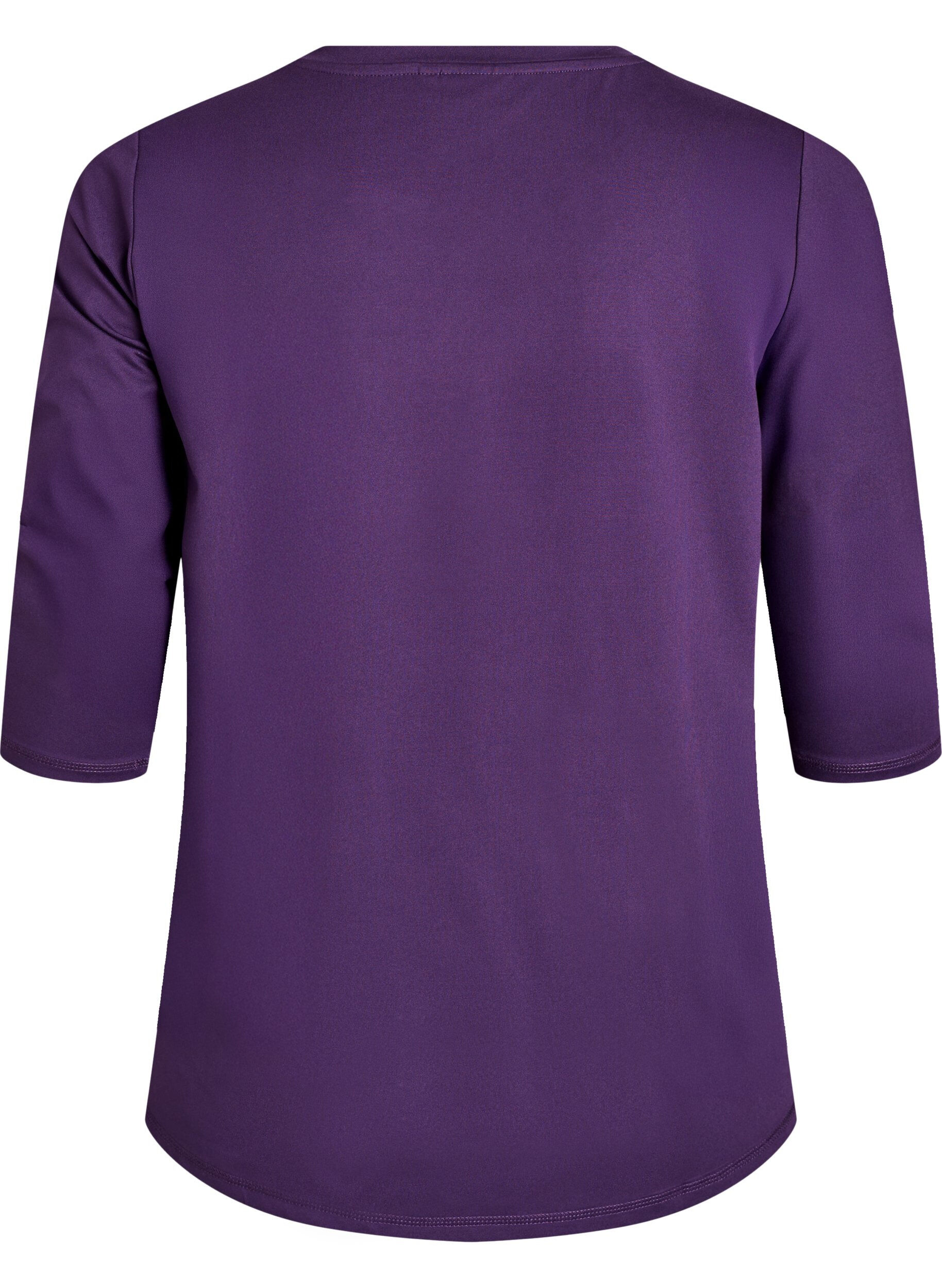 ZizzifashionWorkout top with 3/4 sleeves, Purple, Packshot image number 1