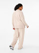 Knitted trousers in merino wool with high waist, Pumice Stone Mel., Model image number 1