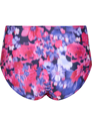 Bikini bottom with print and high waist, Pink Flower AOP, Packshot image number 1