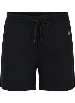 Drawstring workout shorts, Black, Packshot image number 0