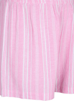 Striped shorts in a linen-viscose blend, Rosebloom Wh.Stripe, Packshot image number 2