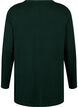 Knitted blouse in cotton-viscose blend, Green, Packshot image number 1